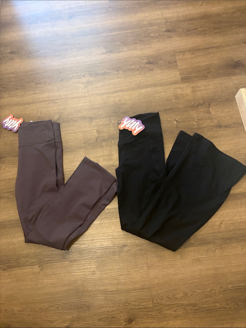 Winens High-Waist Leggings - Black and Brown (Pair)